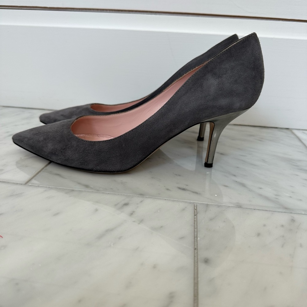 Kate Spade Gray Suede Pumps